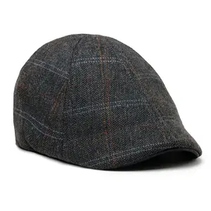 The Bourbon Boston Scally Cap - Smoke & Peat Plaid