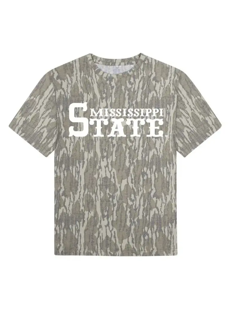 State Hunting Tee - Mossy Oak Bottomland Camo T-Shirt - Mississippi Hunting Shirt - Unisex Cotton Tee for Men & Women