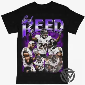 Ed Reed T-shirt For Men Women, For Fans Unisex Casual Streetswear Top Baltimore Ravens Football