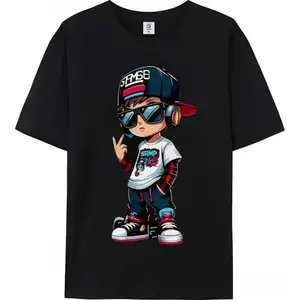 Men's Summer Crew Neck T-Shirt - Comfortable, Loose-Fitting, Short-Sleeved, Fashionable, Vintage, Casual Print - Men's Novel 3D Digital Print Pattern T-Shirt - Features vibrant street-style design and fun patterns, machine washable