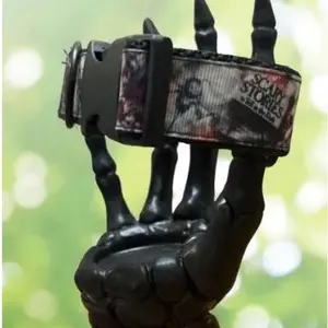 Handmade Scary Stories Horror Movie Dog Collar 1 Inch Thick Ribbon Durable Nylon Webbing All Sizes Perfect Fit for Your Dog