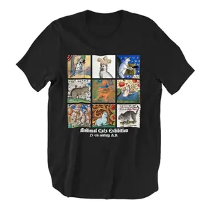 Medieval Cats Exhibition Funny Shirts For Cat Lovers