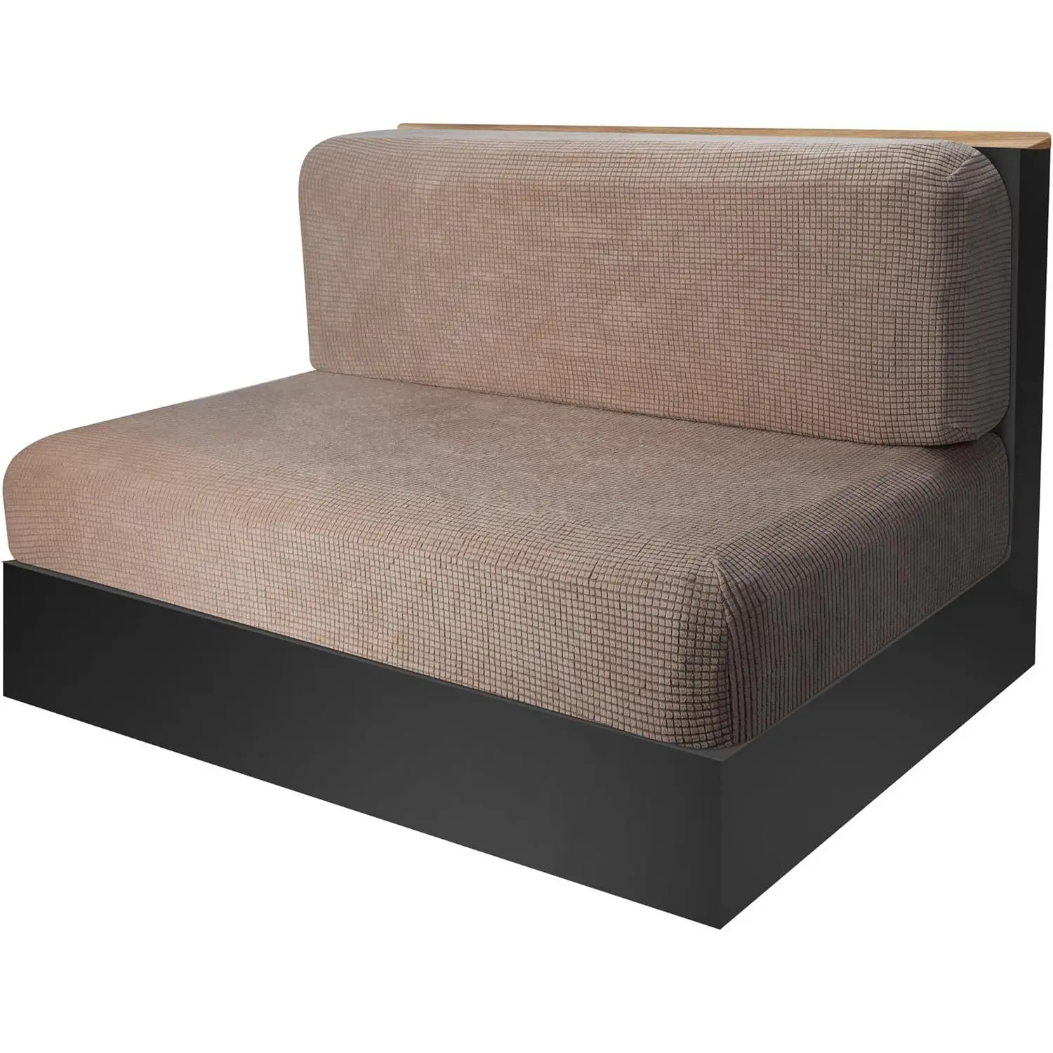 RV Dinette Cushion Cover-Elastic Camper Cushion Slipcovers-Stretchable Loveseat Sofa Furniture Protector for RV Camper  Bench (1 Backrest Cover & 1 Bench Cover) (Camel)