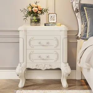 Tribesigns Classic Wood Nightstand with Vintage Detailing smart nightstand Tribesigns Classic Wood Nightstand with Vintage Detailing smart nightstand