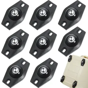 8 Pcs Self Adhesive Caster Wheels Mini Swivel 360 Degree Rotation Sticky Pulley Wheels
