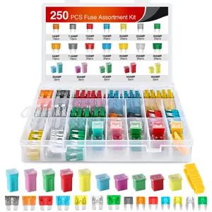 250PCS Car Fuse Assortment Kit - Standard Mini & STD Profile Fuses (5A - 60A), 2-Year Warranty ls400  strobe  lights