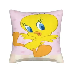 1 piece Tweety Bird 1 throw pillow cover Winter Holiday Farmhouse Home Deco Pillowcases WB Soft Machine Washable Without Pillow Cores