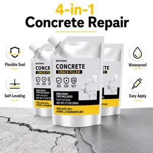 Self-Leveling Concrete Crack Filler 500g, Waterproof Joint Sealant for Driveway Patio & Sidewalk, High-Elasticity Weatherproof DIY Concrete Repair Solution，Professional Concrete Crack Filler & Waterproof Sealant,DIY Home Maintenance Hacks