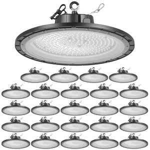 【DealsForYouDays】VEVOR 20 Pack LED High Bay Lights, 5000K 150W 21000LM Super Bright UFO LED Warehouse Shop Lights, IP65 Waterproof, 100-277V Wide Voltage for Warehouse Workshop Factory Gym Garage Barn, Black