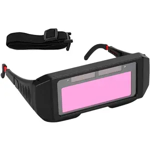 Solar Auto Blackout Welding Glasses Safety Welding Glasses Protective Welder Eye Glasses,Protect Eyes From Sparks LCD single panel dimming glasses classic model+5 protective film