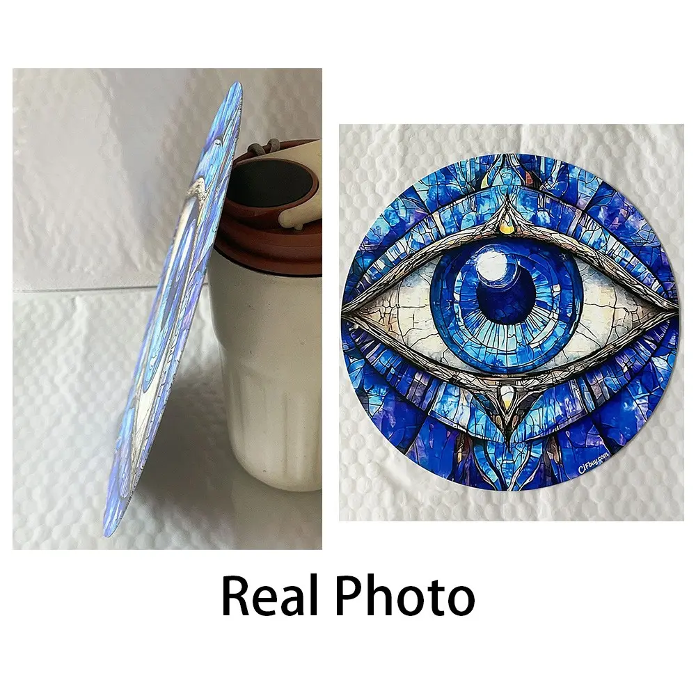Mystical Evil Eye Wall Decor, Waterproof Aluminum Plate, Rust-Resistant Metal, Outdoor Home Art Decoration, Romantic Style, Artwork