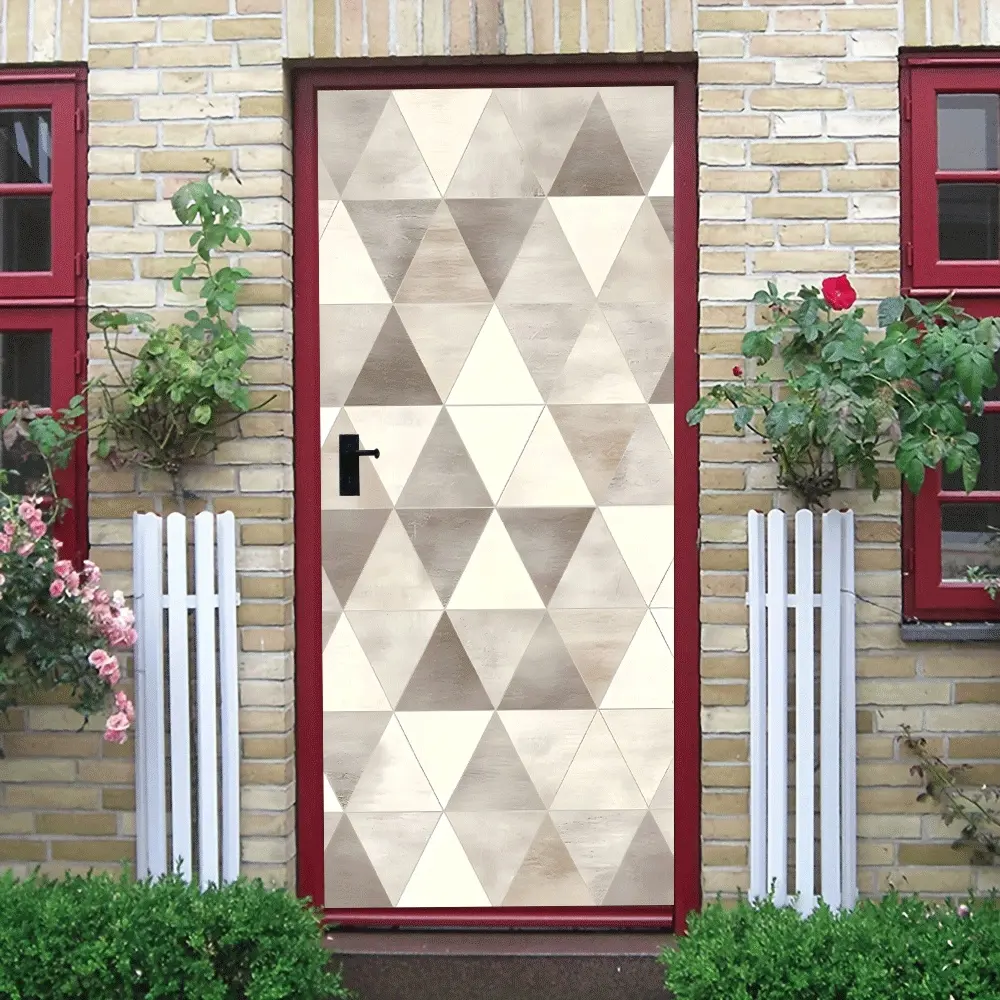 2pcs Modern Minimalist Geometric Triangle Wall Stickers Nordic Style Living Room Bedroom Background Wall Decor Self Adhesive Removable Waterproof PVC Art Decal