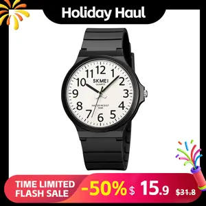 SKMEI Men's Simple Casual Analog Display Watch - 35g, 5ATM Waterproof, Portable Chronograph for Everyday Use, Holiday Wear