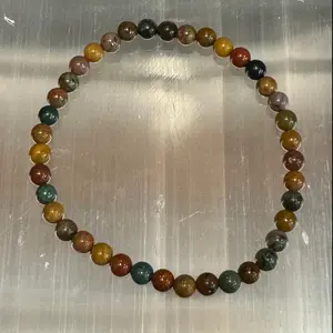 Ocean Jasper Crystal Bracelet 4mm Natural Quartz inner peace Coral selenite tower Chakra Healing tumbled stone wholesale high quality agate reiki gift fire quartz spiritual awakening Handmade Rose confetti crystal pendant Geode tiktok decor Polished Mixed