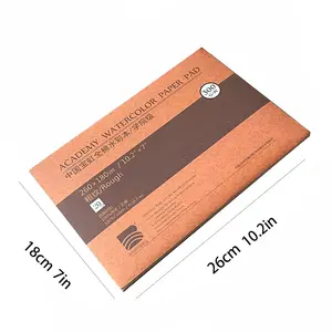 B BAOHONG BHPAI 100% Cotton Watercolor Paper Pad Sealing Pad 16K 20Sheets 300gsm Painting Book For Artist Painting Supplies