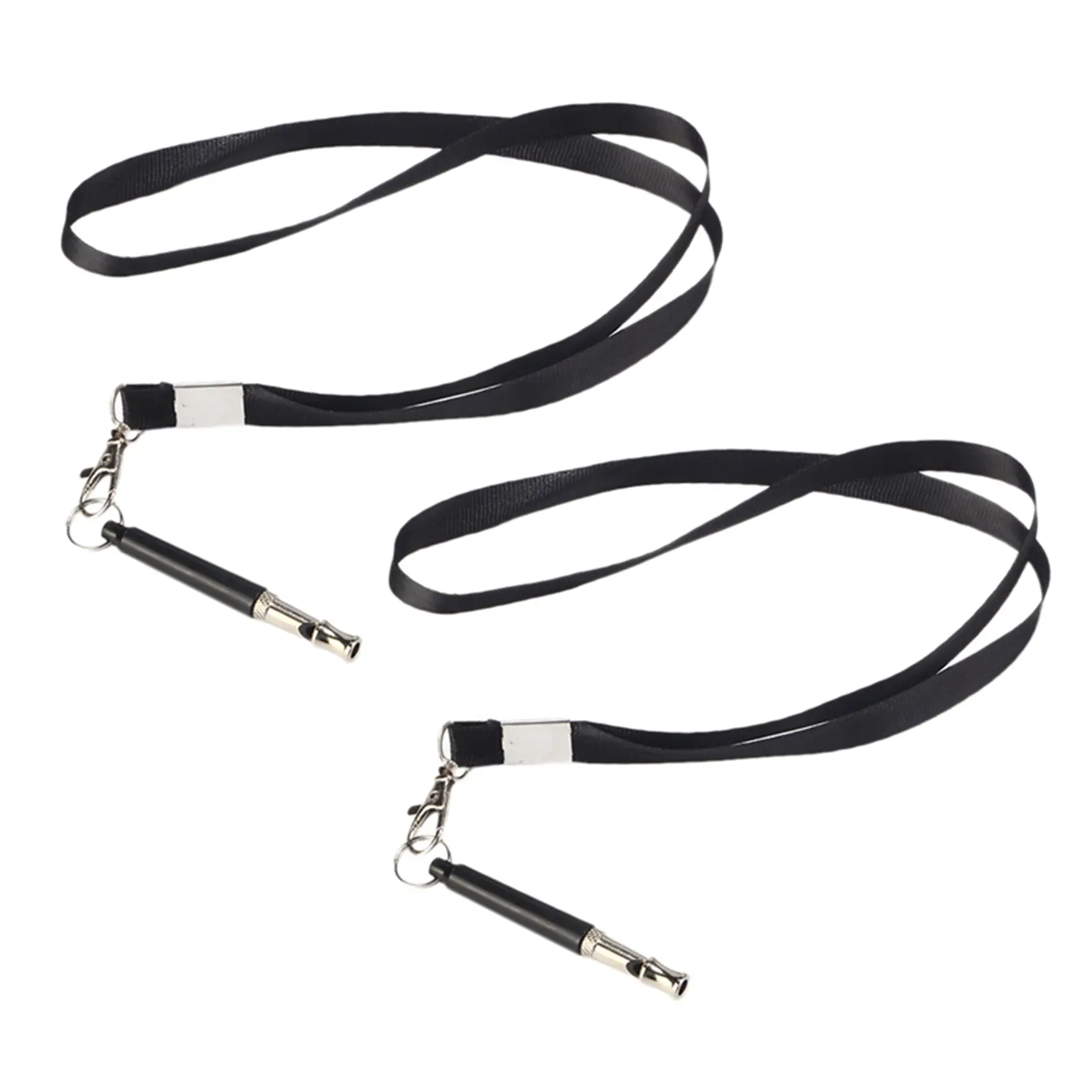 2x Stainless Steel Dog Training Whistles - Professional Small Tool with Adjustable Frequency, Ultrasonic Tone, Safe Whistle Design, Dual Anti-Loss Lock to Stop Barking