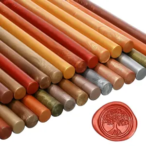 26 count Glue  Sealing Wax Sticks for Wax Seal  and Letter Retro  Seal Glue  Sealing for Wedding Invitations Cards Envelopes   Wrapping(Metal Colors)