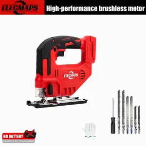Cordless Curve Saw, Equipped With LED Work Light, Multi-angle Curve Saw, Supporting Straight Cutting/arc Cutting/oblique Cutting/circular Cutting, 0°-45° Oblique Cutting, Equipped With 3 Track Modes, Professional Woodworking Saw (tools Only)