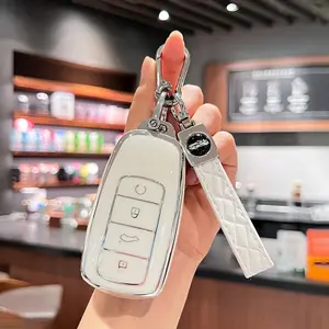 Durable Scratch-Resistant Tpu Car Key Cover, Universal Fit for Chery A5e/a5e Plus/a5e Models, Crystal Decorated Protective Case