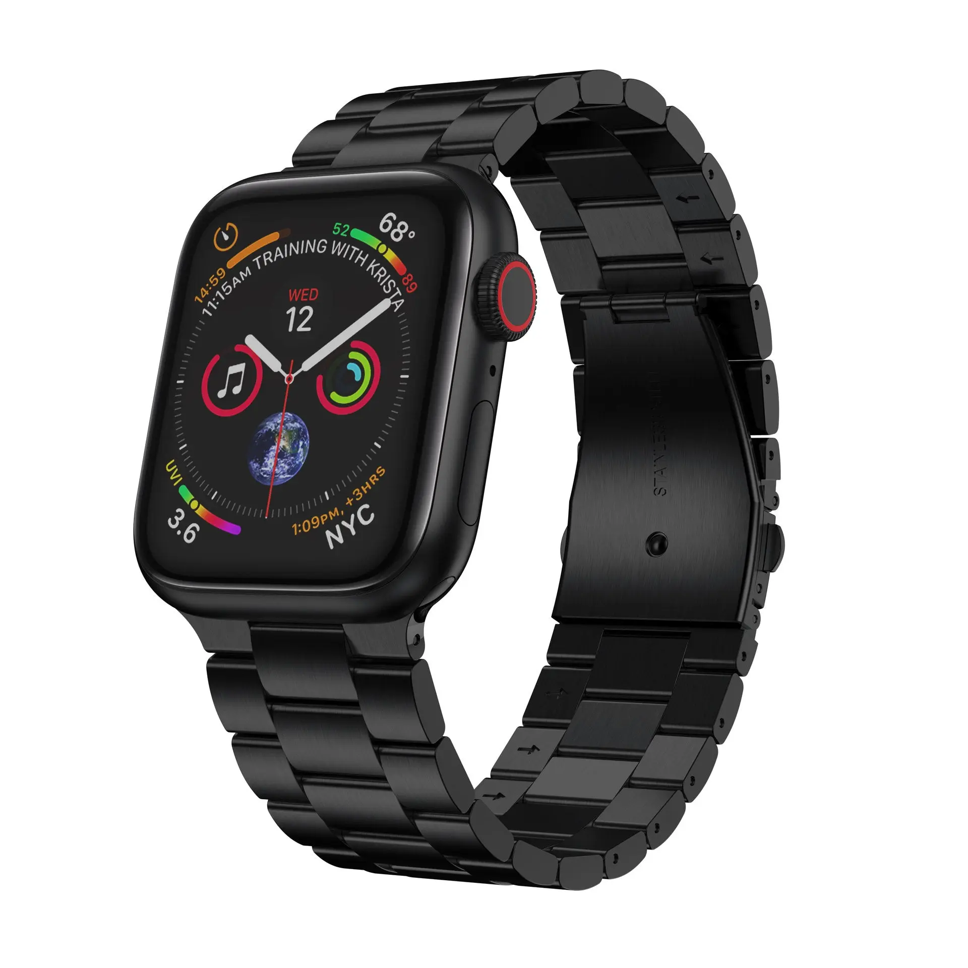 Worryfree Gadgets Adjustable Classic Metal Smartwatch Strap - Butterfly Clasp Accessory with Assorted Colors, Manufacturer Warranty, Smartwatch Accessories