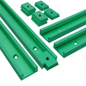 Aluminum T-track, T-slider, T Slot Miter Track Jig, Woodworking Standard Miter Gauge Guide Chute for Workbench Table Saw Router Table DIY Tools