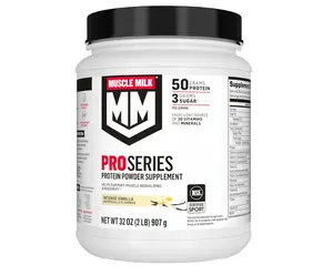 Protein Powder Supplement, Intense Vanilla, 2 Pound, 11 Servings, 50g Protein, 3g Sugar, 20 Vitamins & Minerals, NSF Certified for Sport, Workout Recovery, Packaging May Vary