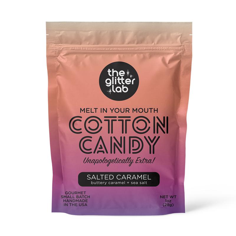 The Glitter Lab Salted Caramel Cotton Candy - Gourmet Handmade in USA - Sweet Buttery Caramalized  Flavor