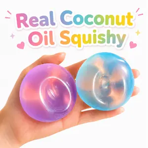 Sweet Kawaii Real Coconut Oil Squishy Fidget Toy Super Moldable Sensory Squeeze Toy Stress Relief Squishie for kids and adults