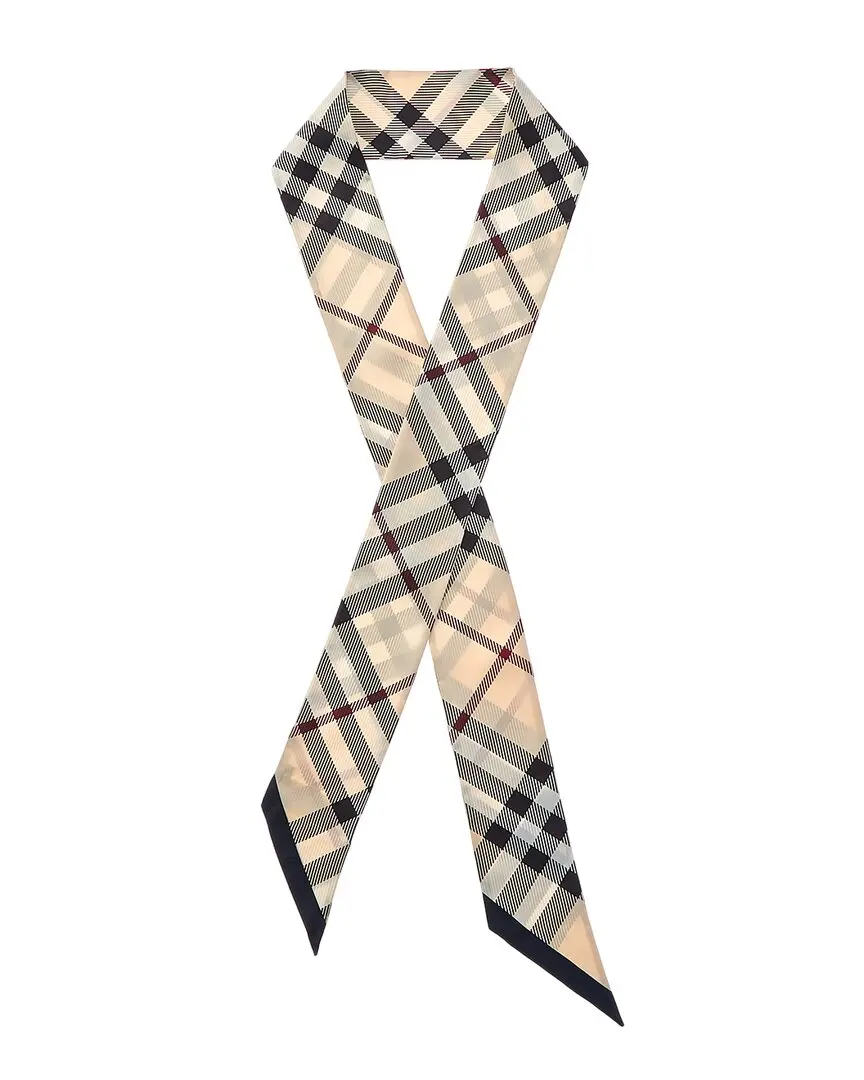 Burberry Check Skinny Silk Scarf