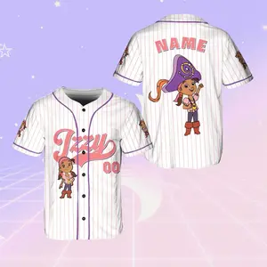Jake And The Never Land Pirates Izzy Baseball Jersey    Jake And The Never Land Pirates Jersey  Personalized Izzy Kids Jersey