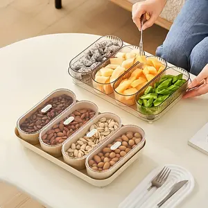 1pc High-looking Storage Box, Household Fruit Plate, Living Room Tea Table Dry Fruit Box, Simple Fashion Candy Box With Cover, Spring Festival New Year Supplies, Home Organization And Storage Supplies, Party Supplies, Room Decor