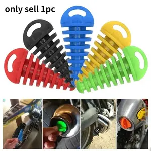 Exhaust Pipe Plug Motorcycle Motocross Tailpipe Rubber Air Bleeder Plug Exhaust Silencer Wash Plug Pipe Protector Motorbike Motor Part
