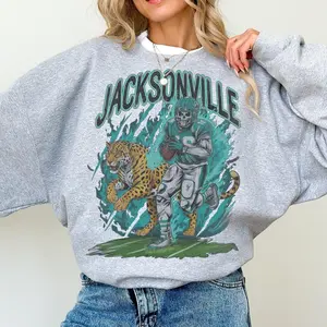 [SALE UP TO 50% + FREE SHIP] - Jacksonville Football Retro Sweatshirt, Vintage Jaguars Crewneck, Fan Pride Apparel for Football Season, Cozy Winter Sweatshirt