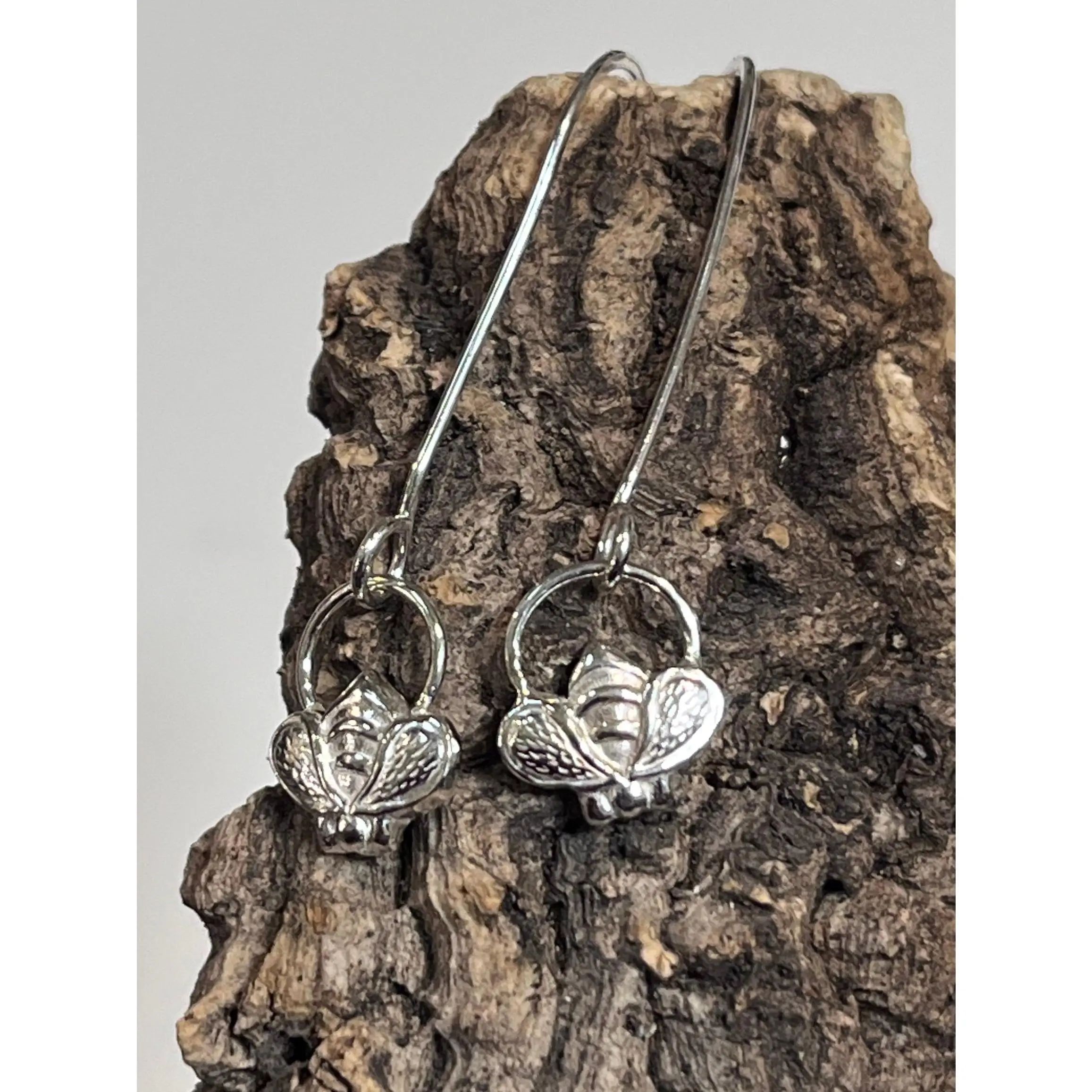 Hive Hoop Bumblebee Earrings