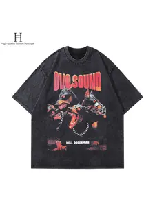 OVO SOUND "Hell Doberman" Washed Black Oversized T-Shirt | Hip-Hop Streetwear Graphic Tee