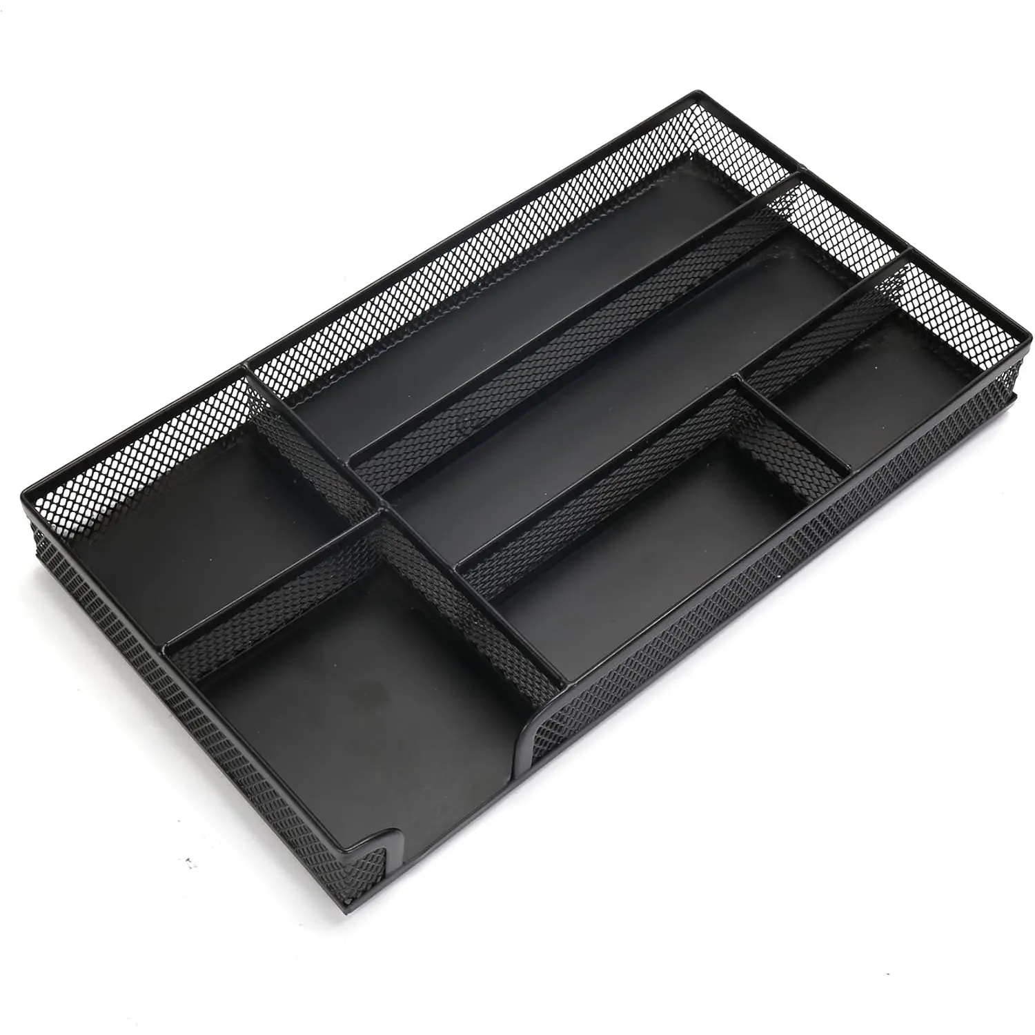 Drawer Organizer, Desk Organizer, Black Metal Mesh Drawer, Desk Drawer Organizer for  Office and School,11.02X 6.10 X 1.38 Inch,Black