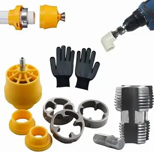 PVC Thread Maker Tool for Electric Drill, PVC Pipe Threader Set with 3 Dies (1/2", 3/4", and 1"), Plastic Pipe Tap Die Set, Reusable PVC Pipe Threading Plumbing Kit for Cutting & PVC Threading upgrade pipe thread