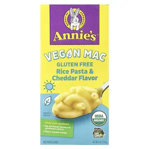 Annie's Homegrown Vegan Mac, Rice Pasta & Cheddar, 6 oz (170 g)