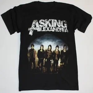 Asking Alexandria Band Poster New Black T-Shirt Unisex Cotton Fabric Tee Full Size