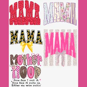 Mama Gang Sheet - Premade DTF Gang Sheet for Adult Small to XL Shirt Sizes - Perfect for Custom Prints