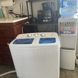 Product Review of Costway Washing Machine-Portable Mini Compact Twin Tub Washer, Control Knobs, Timer Control, Built-in Pump Drain, Durable Design, Compact Laundry Washer for RV, Apartments and Dorms from E**a V**a