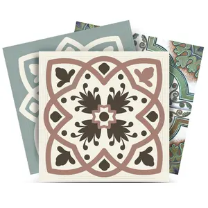 HomeRoots 390862 Vinyl Vintage Sage Mosaic Peel & Stick Removable Tiles, 8 x 8 in.