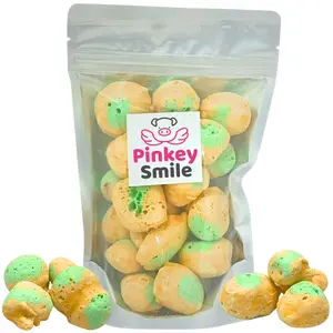 Freeze Dried Candy Caramel Apple Salt Water Taffy 2 oz - Cut To Bite Sized Pieces - Ships In Box - Deliciously Crunchy, Intense Flavor, Lightweight Snack