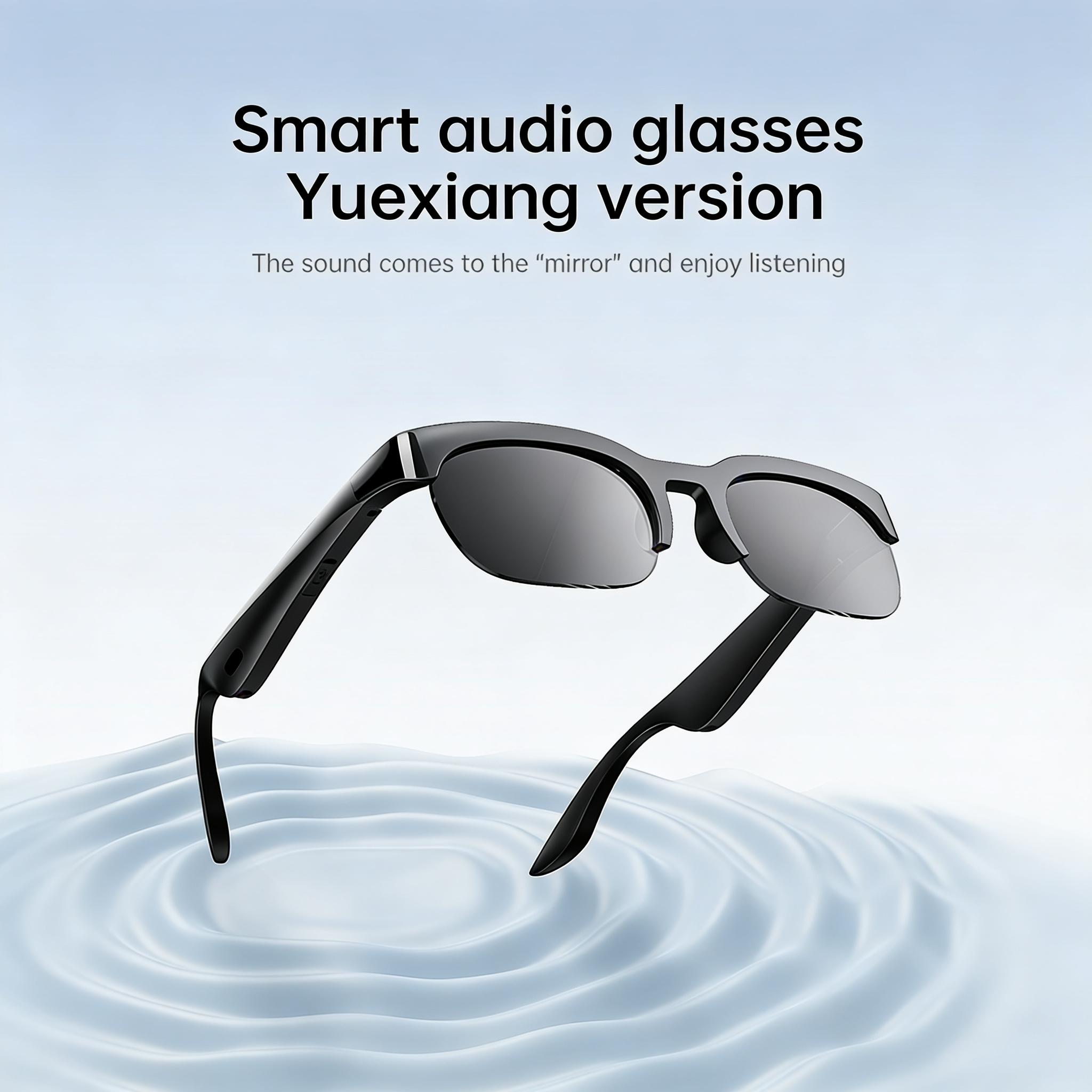 2026 Latest Smart Audio Glasses with Bluetooth, Open-Ear Speakers, Music & Hands-Free Calls, AI Voice Assistant,Translation for 164+ Languages Lightweight Wearable Tech Glasses for Men & Women