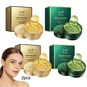 2-in-1 Avocado & Gold Foil Eye Mask: AM Brightening & Hydration, PM Repair & Depuffing – The Daily Must-Have for Dark Circles & Dryness