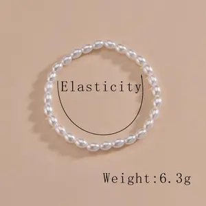 Women's Bohemian Ocean-Style Minimalist Pearl Beaded Anklet, Pearl Beaded Anklets