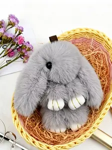 A soft, cute plush lop-eared rabbit keychain charm, suitable for daily wear, vacation dates, and other occasions, and also a delightful and exquisite little gift, Cute Keychain Accessory