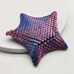 1pc 3D Printed Starfish Ornament, Starfish Fish Design, Movable Joints, Relieves Anxiety and Relaxes Mood, Flexible-jointed Decor, Articulated Fidget Figurines, Ideal Gift for Ocean Lovers, Friends/Family, Decorative Sculptures