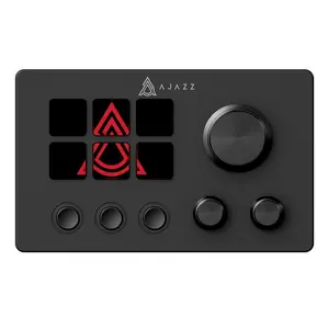 AJAZZ AKP03 intelligent console precise control knob quick key combination compatible with Win/Mac dual system, suitable for live streaming, photo editing, office multi scene efficient improvement of work efficiency