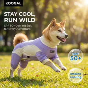 Medium to Large Pet Cooling Vest, Four-Leg Full Coverage, Ice Silk Sun Protection, Summer Walk Essential, Non-Shedding